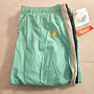 Vintage 1980's Pace Setter Retro Colored Ripstop Nylon Pants | Size Large